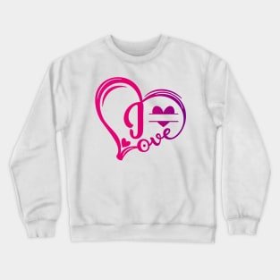 letter i monogram in the shape of love Crewneck Sweatshirt